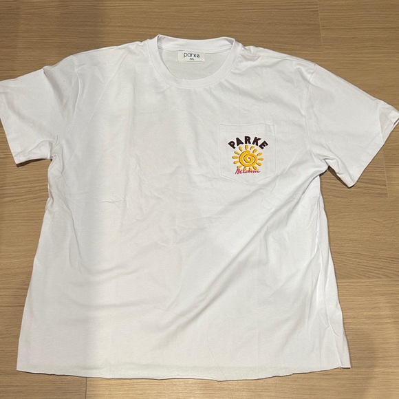 Parke Tops - NEW Parke‎ women’s Miami graphic tee size xxl